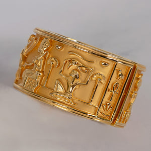 Elizabeth Taylor 22K Gold Plated Hinged Bracelet