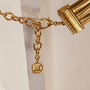 Givenchy Gold Tone Triple Snake Chain Necklace