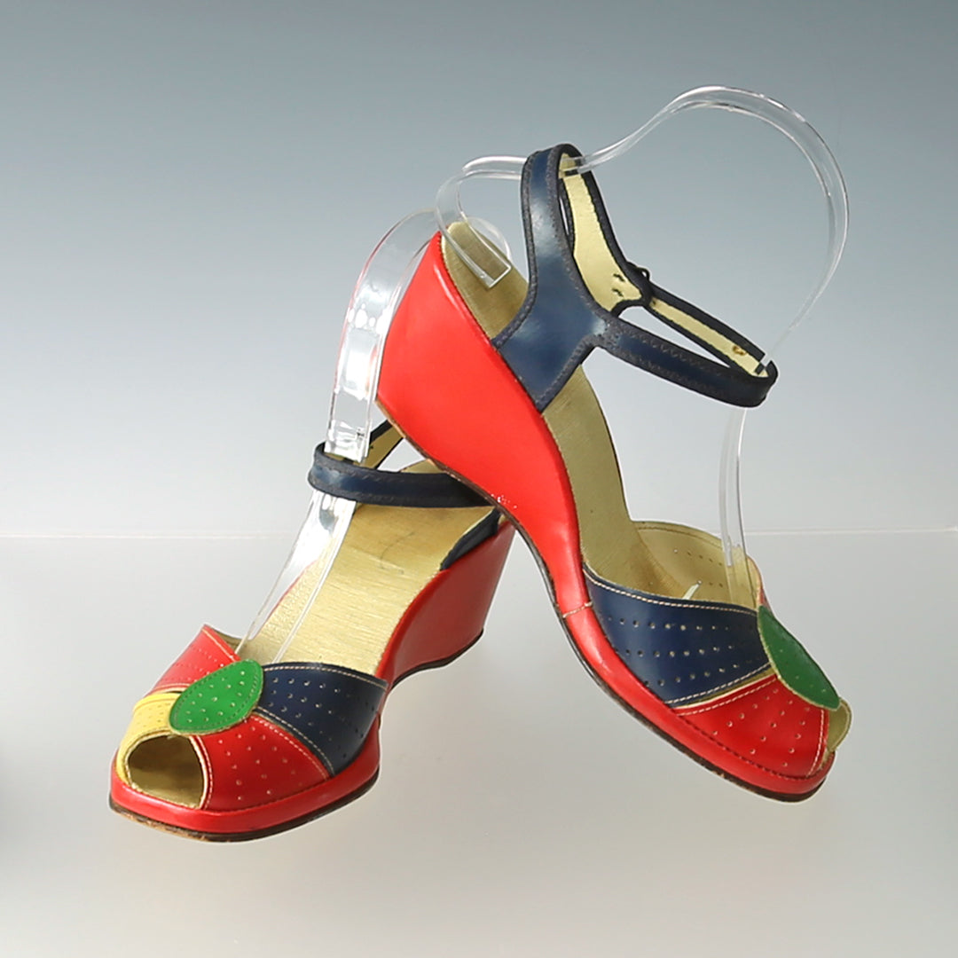 1940s Multi Color Wedges