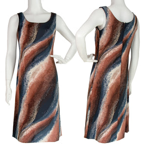 1960s/70s Hal Ferman Cosmic Print Sheath Dress