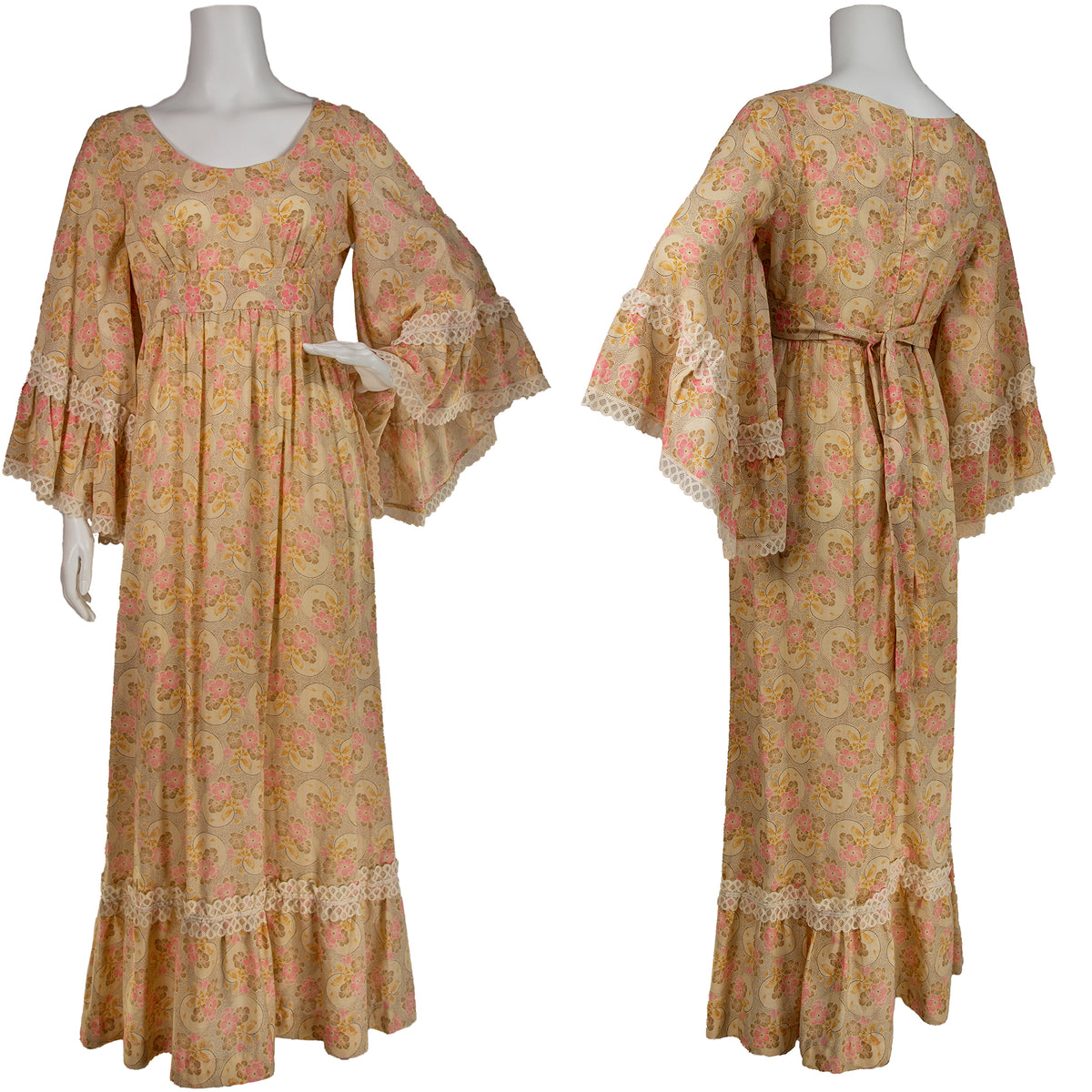 60s/70s Flower Child Bell Sleeve Dress⠀ – Auerbach Maffia Vintage 60s/70s Flower Child Bell Sleeve Dress⠀ – Auerbach Maffia Vintage