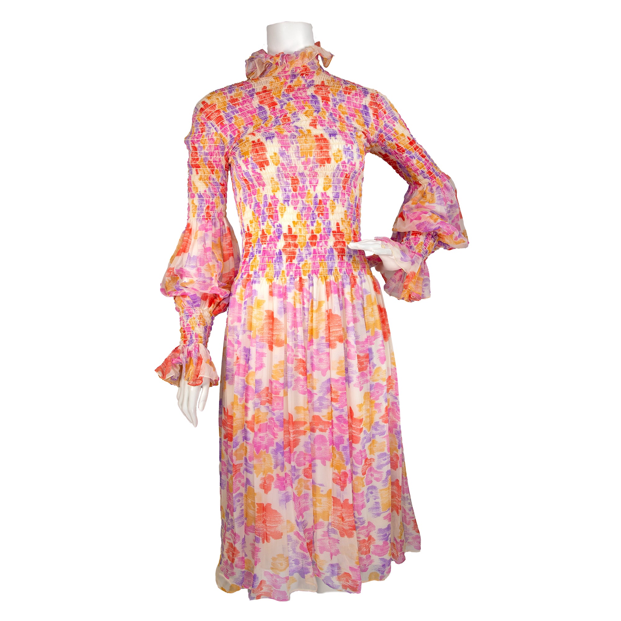 70s Silk Dress by Adolfo⁠