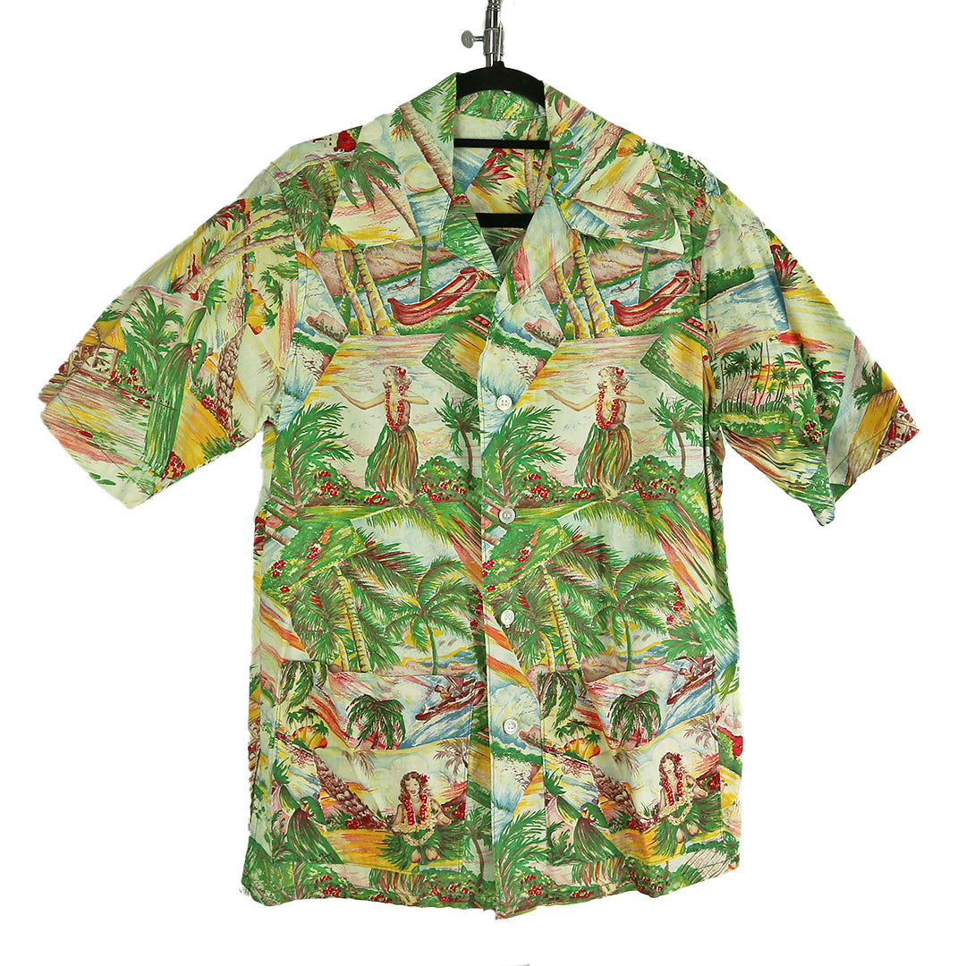 1940s - 1950s Hawaiian Shirt/Jac Cotton⁠
