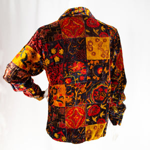 1970s Lucien Picard Rayon Velvet Jacket/Top