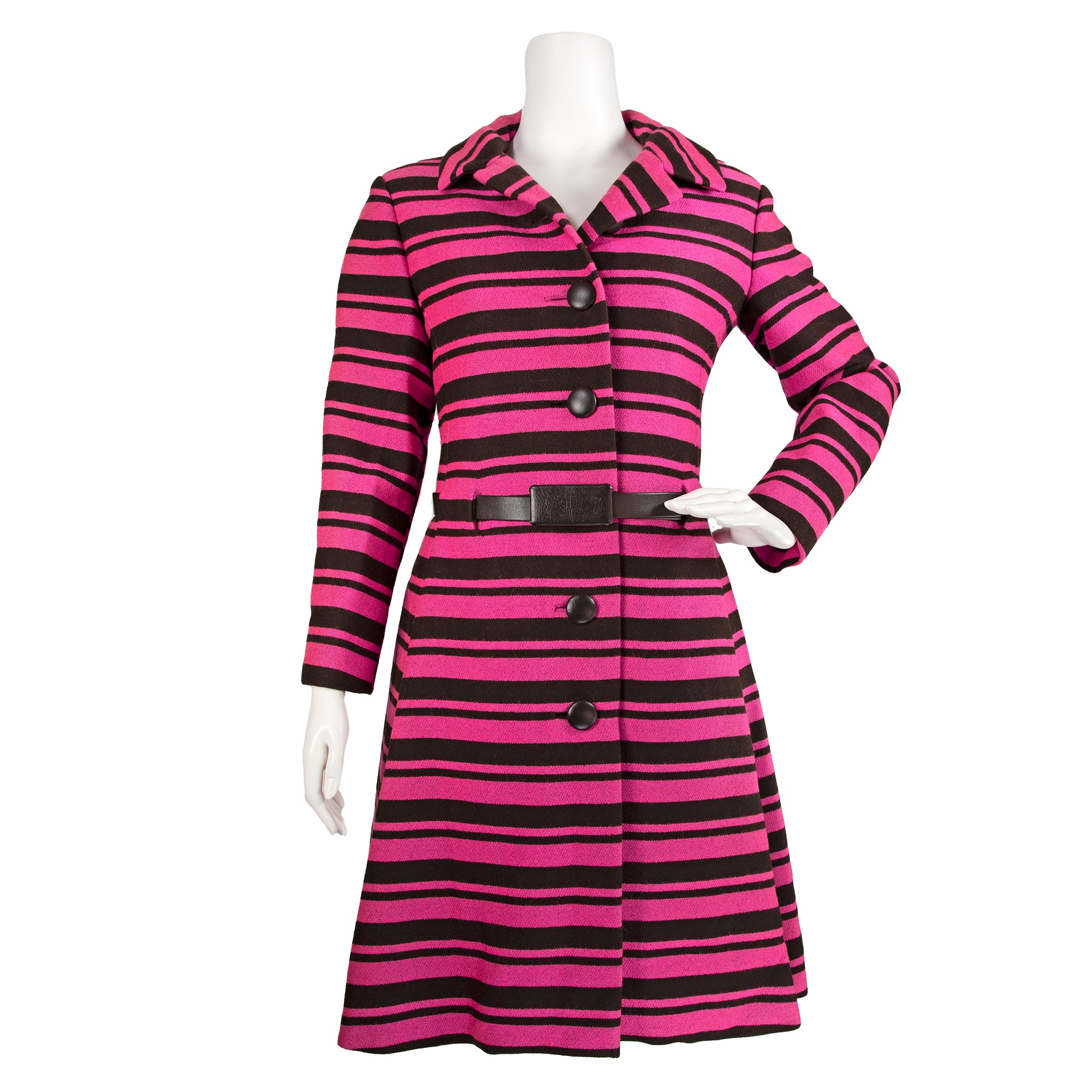 60s - 70s Striped Wool Coat