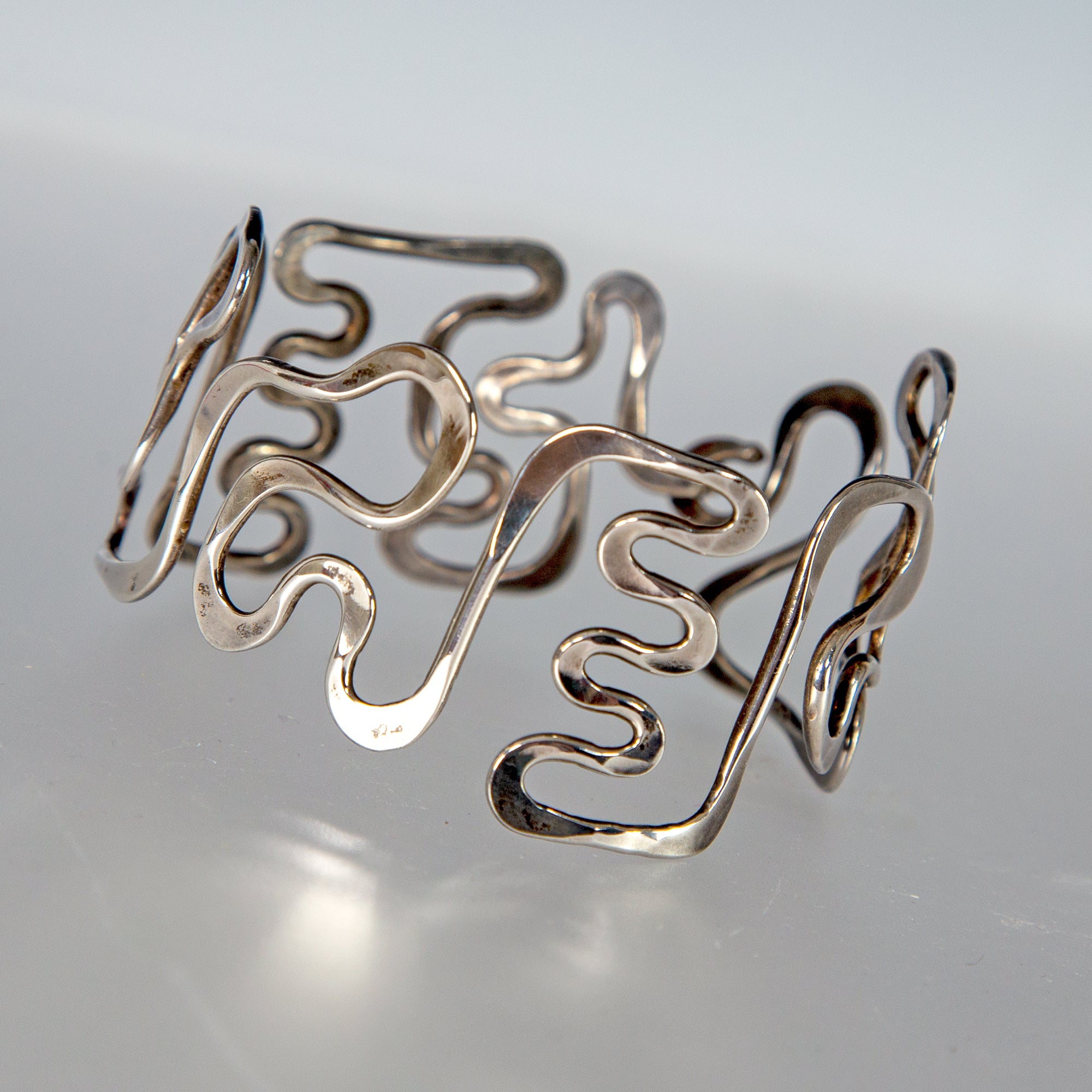 Modernist Sterling Silver Bracelet