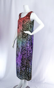 1920s Devore Velvet Tunic Dress Artisan Dyed