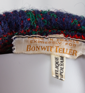 1950s Plaid Knit Sweater - Bonwit Teller