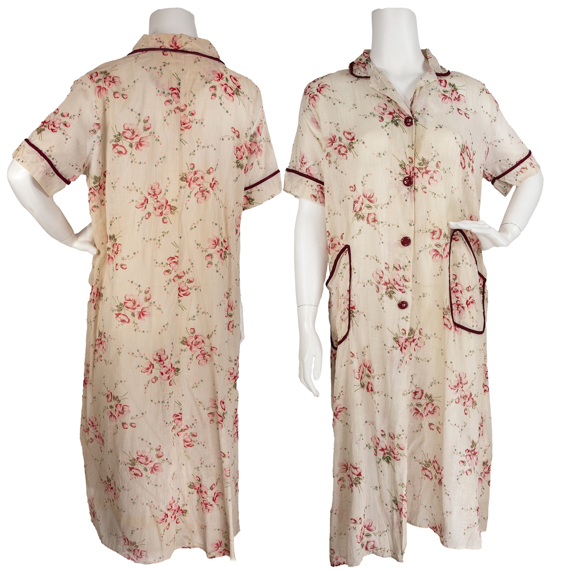 1930s Cotton Floral Dress