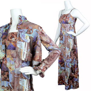 1970s Maxi Dress and Bolero - Baroque Print